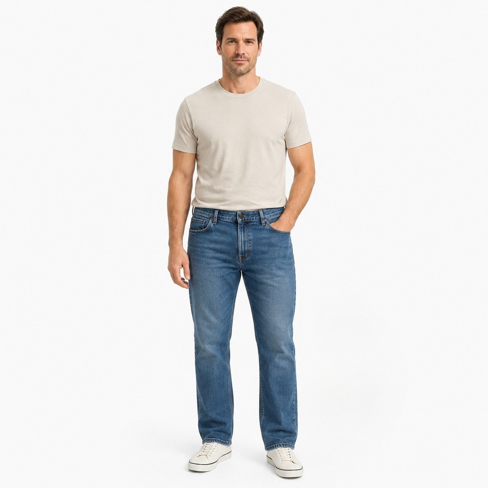 Urban‎ Star Jeans Mens 38x34 Medium Wash Relaxed Straight Stretch Denim